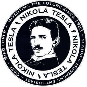 Black & White Nikola Tesla - Bumper Sticker/Decal (4.5" X 4.5")