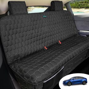 Dog Seat Covers for Tesla Model Y Back Seat Cover for Kids, Heavy Duty Bench Seat Cover with Headrest for Model Y, Non Slip Waterproof Custom Fit Back Seat Covers for Tesla Model Y