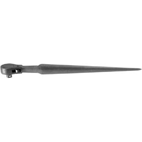 Klein Tools 3238 Ratcheting Wrench, Construction Spud Wrench, 1/2-Inch Drive, Forged From Alloy Steel, Corrosion Resistant Black Finish, 15-Inch
