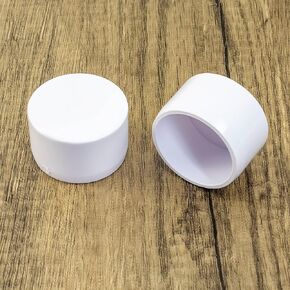 2PCS 1 Inch SCH40 PVC Pipe End Cap Plug PVC Pipe Fitting Coupling White Socket for Furniture DIY