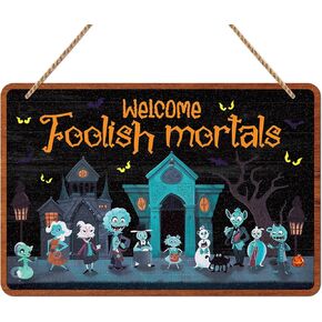 WhatSign Halloween Door Sign Funny - 9" x 12" Vampire Halloween Sign Halloween Welcome Sign for House Door Home Wall Decor Halloween Decorations
