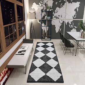 Antep Rugs Natural 5x7 Indoor Hand Woven Fiber Jute Diamond Area Rug (Natural-Off White, 5' x 7'6")