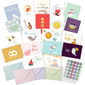Mr. Pen- Thinking of You Cards with Envelopes, 20 Unique Designs, Large 5"x7", Thinking of You Card, Blank Inside, Greeting Cards Thinking of you, Encouragement Cards, Note Cards with Envelopes