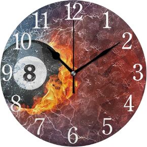 senya Wall Clock Van Gogh Sunflower Silent Non Ticking Operated Round Easy to Read Home Office School Clock