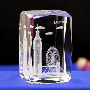 London Eye Big Ben London Tower Bridge 3D Crystal Souvenirs Decorative, London Landmarks Decorative Ornaments Gift Set,UK Travel Gift Set
