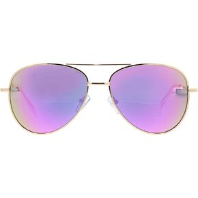 Peepers by PeeperSpecs Womens Ultraviolet Bifocal Aviator Sunglasses, Black, 1.50