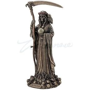 Unicorn Studio Santisima Muerte Godess of Death, 11.38 inch Height, Cold Cast Bronze