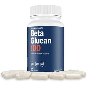 Better Way Health Advanced Immune Support Supplement with Highly Purified Beta Glucan - Immune System Booster - 100mg 60 Caps (Pack of 1)