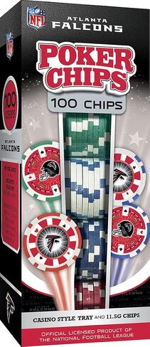 Masterpieces NFL Unisex-Adult 100-Piece Casino Style Poker Chips in Saudi Arabia