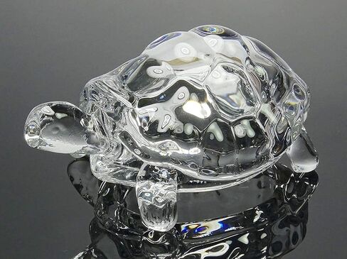 سلحفاة زجاجية كريستالية لفنغ شوي وفاستو، فاستو، زجاج فنغ شوي، سلحفاة كريستال، هدية تحفة سلحفاة - مجموعة من 2 in Kuwait