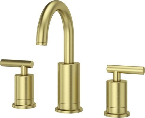 Pfister Contempra Bathroom Sink Faucet, 8-Inch Widespread, 2-Handle, 3-Hole, Brushed Gold Finish, LG49NC1BG in Kuwait