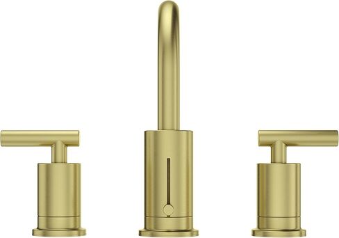 Pfister Contempra Bathroom Sink Faucet, 8-Inch Widespread, 2-Handle, 3-Hole, Brushed Gold Finish, LG49NC1BG in Kuwait
