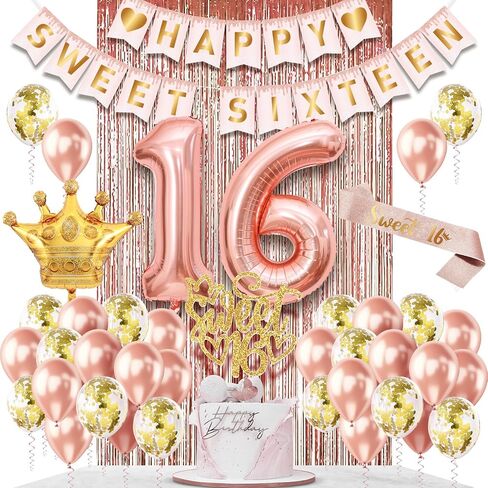 57 Pcs Sweet 16 Party Decorations Sage Green, 16th Birthday Decorations for Girls, Sweet 16 Birthday Decorations, Sweet 16 Party Decorations Green with Banner, Sash, Cake Topper, Balloons in Saudi Arabia