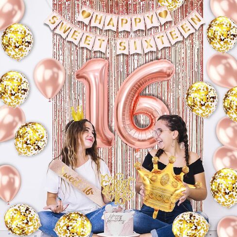 57 Pcs Sweet 16 Party Decorations Sage Green, 16th Birthday Decorations for Girls, Sweet 16 Birthday Decorations, Sweet 16 Party Decorations Green with Banner, Sash, Cake Topper, Balloons in Saudi Arabia