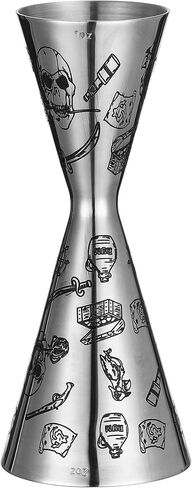 Double Cocktail Jigger Slim Style Measuring Jigger with Etched Pattern (Polisehd Spirit) in Saudi Arabia