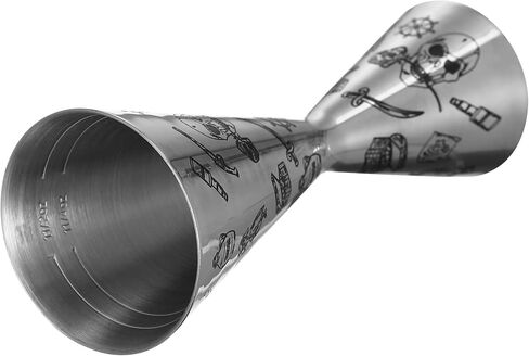 Double Cocktail Jigger Slim Style Measuring Jigger with Etched Pattern (Polisehd Spirit) in Saudi Arabia