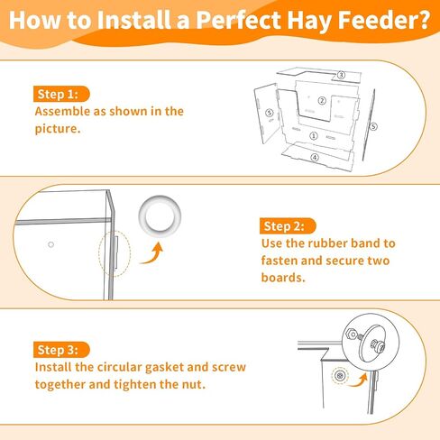 Rabbit Hay Feeder with Lid,Hanging Food Dispenser for Rabbit, Guinea Pig, Bunny, Chinchilla, 106oz Large Capacity 1pack in Saudi Arabia