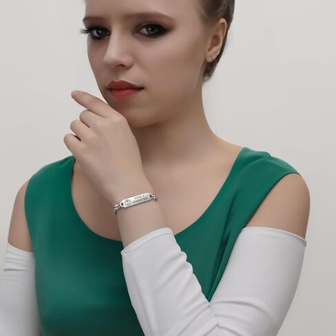أساور تنبيه طبية قابلة للتبديل من LinnaLove للرجال والنساء أساور طبية من الفولاذ المقاوم للصدأ بنقش مجاني in Kuwait