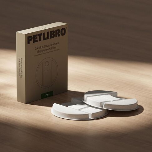 مرشحات بديلة من PETLIBRO لنافورة كبسولات الكلاب PLWF008، مجموعة من المرشحات لمدة شهر واحد لموزعات المياه للكلاب، عبوة من قطعتين، أبيض in Saudi Arabia