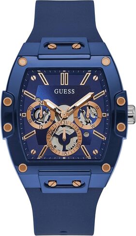 GUESS Mens 43mm Watch - Black Strap Black Dial Black Case in Kuwait