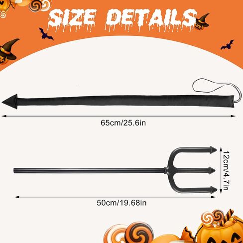 Sumind 2 Pieces Halloween Devil Costume Accessories Devil Tail Devil Cosplay Costume Accessories for Halloween Cosplay Party in Saudi Arabia