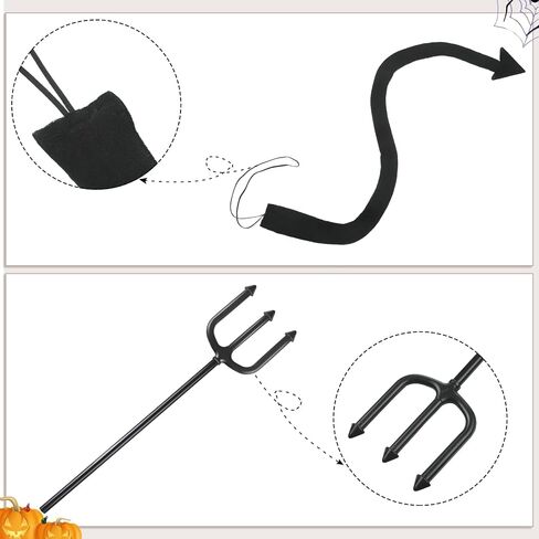 Sumind 2 Pieces Halloween Devil Costume Accessories Devil Tail Devil Cosplay Costume Accessories for Halloween Cosplay Party in Saudi Arabia