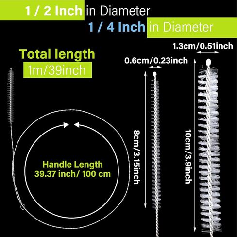 4PCS Straw Cleaner Brush Extra Long, 39 Inches Extra Long Pipe Cleaners Flexible Tube Cleaning Brush kit Slim Wire Sink Drain Brush for Cleaning Straw Kegerator Feeding Tube Refrigerator Drain in Saudi Arabia