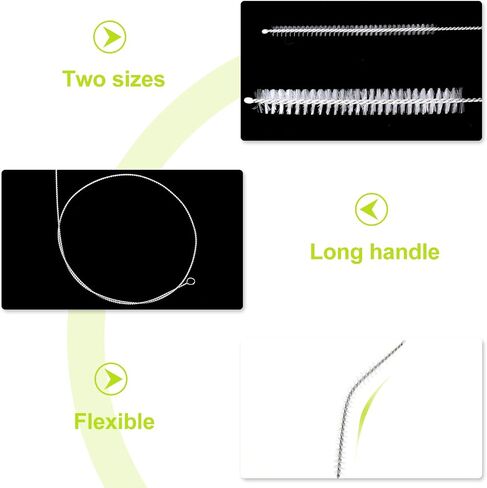 4PCS Straw Cleaner Brush Extra Long, 39 Inches Extra Long Pipe Cleaners Flexible Tube Cleaning Brush kit Slim Wire Sink Drain Brush for Cleaning Straw Kegerator Feeding Tube Refrigerator Drain in Saudi Arabia