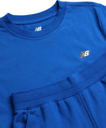 New Balance Boys Joggers Set - 2 Piece Short Sleeve Graphic Tee and Fleece Joggers for Boys - Athletic Pants Set (Sizes 8-20) in Kuwait
