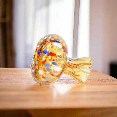 مزهرية زهور صغيرة من زجاج مورانو، 4 بوصات، كهرمان، مزهرية زهور لطيفة مزخرفة لديكور المنزل الحديث، غرفة المعيشة، قطع مركزية لحفلات الزفاف، مطبخ غرفة النوم، صنع في إيطاليا in Kuwait