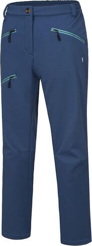 Little Donkey Andy Women's Grid Fleece Lined Hiking Pants Winter, Softshell Snow Ski Pants Outdoor, Water Repellent in Saudi Arabia