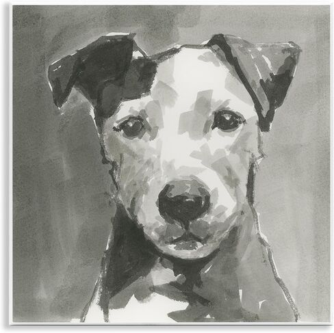 Stupell Industries Muted Dog Portrait Cute Quiet Expression, Design by Cartissi in Saudi Arabia