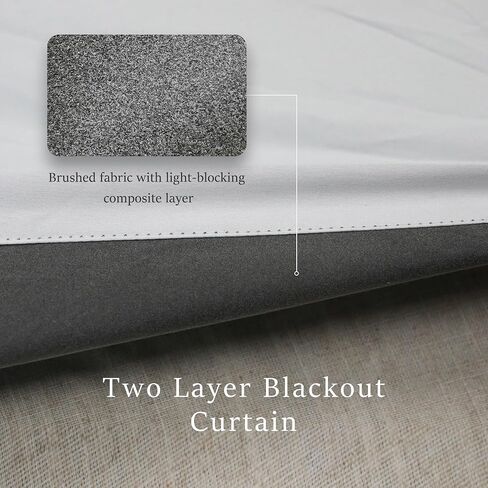 Blackout Linen Curtains/Drapes for Bedroom 100% Blackout Curtains 108 inches long, Pinch Pleated Thermal Insulated Darkening Light-Blocking Wide Window Curtains for Living Room 2 Panels Set 52"Wx108L in Saudi Arabia