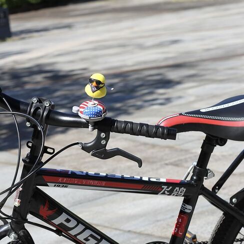 Bobbleheads Yellow Duck Bike Bell Spring Loaded Yellow Duck Bicycle Bell Bike Bells for Kids Bike Accessories a bicycle bell with 3 little yellow ducks in Saudi Arabia