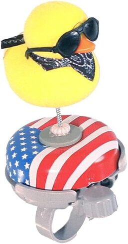 Bobbleheads Yellow Duck Bike Bell Spring Loaded Yellow Duck Bicycle Bell Bike Bells for Kids Bike Accessories a bicycle bell with 3 little yellow ducks in Saudi Arabia