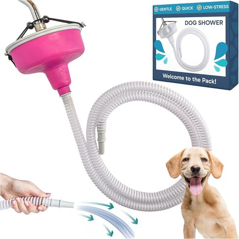 5-MinutePetBath Quick and Gentle Dog Shower Attachment for Shower Head, Portable Pet Wash Station, Dog Washing Kit, Pet Shower Attachment, Dog Shower Head, Shower Hose Attachment, Dog Washing - Blue in Saudi Arabia