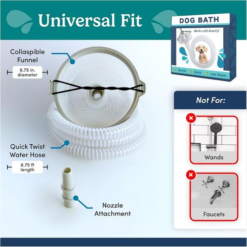 5-MinutePetBath Quick and Gentle Dog Shower Attachment for Shower Head, Portable Pet Wash Station, Dog Washing Kit, Pet Shower Attachment, Dog Shower Head, Shower Hose Attachment, Dog Washing - Blue in Saudi Arabia