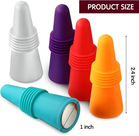 Wine Bottle Stopper Silicone Wine Bottle Sealer Silicone Beverage Bottle Plug Wine and Beverage Bottle Stopper Rubber Wine Saver for Bar, Kitchen, Holiday Party, Wedding (Multicolor,35 Pieces) in Saudi Arabia