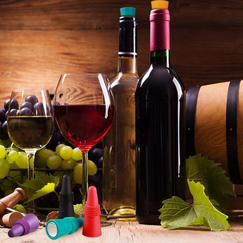 Wine Bottle Stopper Silicone Wine Bottle Sealer Silicone Beverage Bottle Plug Wine and Beverage Bottle Stopper Rubber Wine Saver for Bar, Kitchen, Holiday Party, Wedding (Multicolor,35 Pieces) in Saudi Arabia