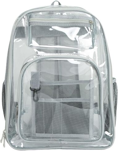 Clear Backpack, Heavy Duty PVC See Through Transparent Bag Boys Girls Bookbags for Travel School College Work in Saudi Arabia