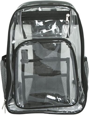 Clear Backpack, Heavy Duty PVC See Through Transparent Bag Boys Girls Bookbags for Travel School College Work in Saudi Arabia