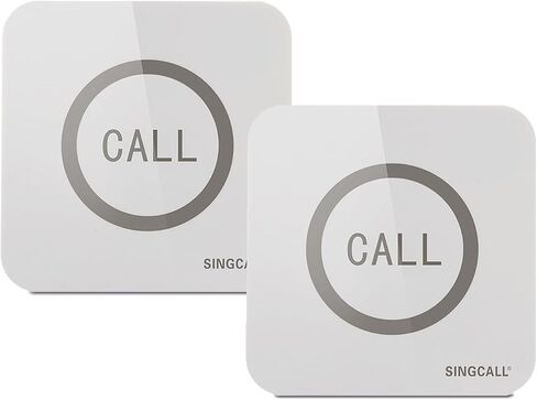 SINGCALL Restaurant Pager System, Pagers for Restaurants, 8 Waterproof Pagers + 1 Number Display Receiver, Integrating up to 31 Ringtones, 2-Language Broadcast in Saudi Arabia