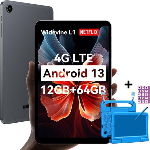 ALLDOCUBE KIZPAD PRO Android 13 Tablet 8.4", 12GB（4+8+64GB 512GB Expandable with Widevine L1 8 Core CPU, 1200×1920FHD Kids Tablet with Parental Control, Pen, AR Animal Card, 4G LTE, 4000mAh, 5MP /5MP in Saudi Arabia