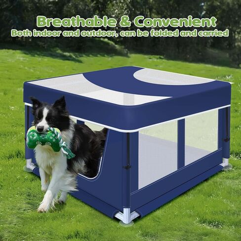 Foldable Portable Soft Dog Playpen with Gate, Dog Fence Puppy Playpen for Indoor & Outdoor in Saudi Arabia