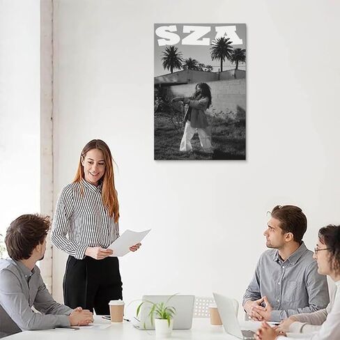 ملصق SkVLf Sza ملصق عتيق باللونين الأبيض والأسود لوحة زخرفية من القماش وملصقات جدارية وصورة فنية مطبوعة على ملصقات ديكور غرفة النوم العائلية الحديثة 12 × 18 بوصة (30 × 45 سم) in Kuwait