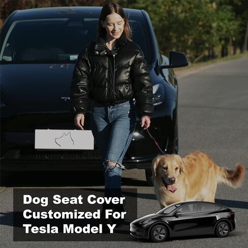 Dog Seat Covers for Tesla Model Y Back Seat Cover for Kids, Heavy Duty Bench Seat Cover with Headrest for Model Y, Non Slip Waterproof Custom Fit Back Seat Covers for Tesla Model Y in Saudi Arabia
