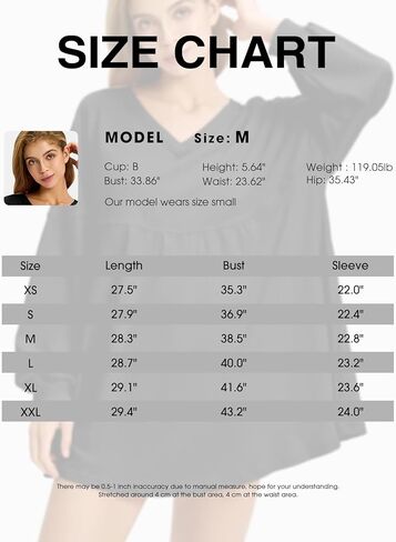 قمصان نسائية للخريف بأكمام طويلة من EXLURA برقبة على شكل V ملابس علوية غير رسمية للحمل بلوفر بيبي دول فضفاض بلوزات تونيك أنيقة ملابس 2024 in Kuwait