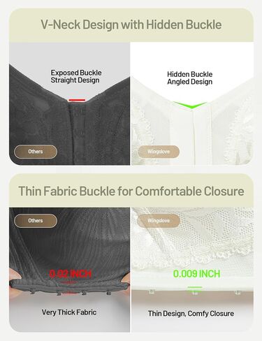 Wingslove Women's Front Closure Minimizer Bra Full Coverage Wirefree Comfort Bras Non Padded Plus Size in Saudi Arabia