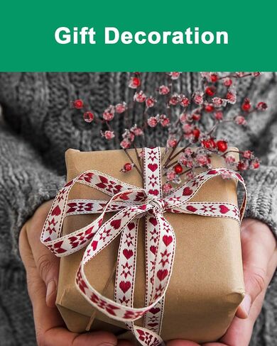 vensovo 4 Pack Artificial Red Berry Picks - 17 Inch Christmas Frost Red Berries Spray Branches, Christmas Tree Decorations, Winter Holiday Home Decor in Saudi Arabia