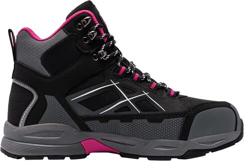 أحذية LARNMERN ذات أصابع فولاذية للنساء، أحذية عمل للمشي لمسافات طويلة، خفيفة الوزن، مقاومة للثقب، آمنة وغير قابلة للانزلاق، أحذية صناعية مقاومة للكهرباء الساكنة، مريحة ومتينة (9 نساء، أرجواني) in Kuwait